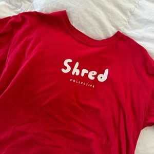 Shred Collective Red Crop Top Tee